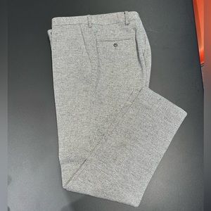 SUITSUPPLY Grey Herringbone Wool Blend Soho Trousers (Lightly Used) (32”x32”)